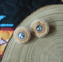 Load image into Gallery viewer, Pink Abalone Stud Earrings
