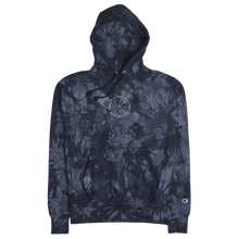 Load image into Gallery viewer, Mi&#39;kmaq Double Curve Embroidered Champion Tie-Dye Hoodie
