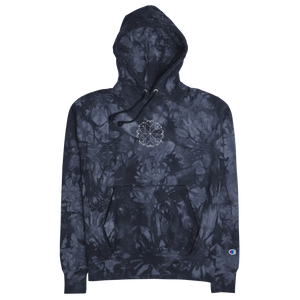 Mi'kmaq Double Curve Embroidered Champion Tie-Dye Hoodie